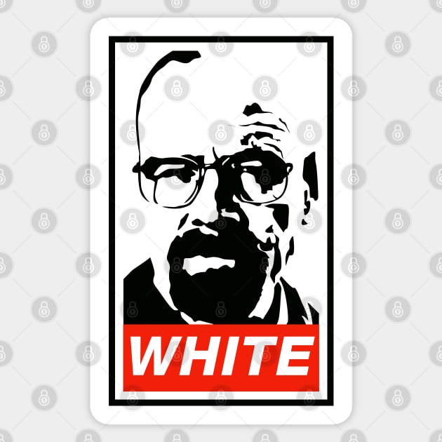 White - Obey Sticker by AliceTWD